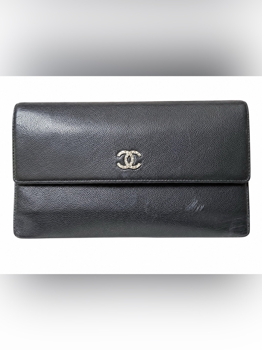 Authentic Chanel Caviar
Leather Long Wallet - Black - Serial # Included